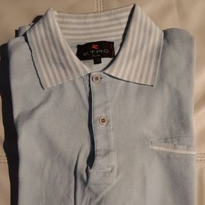 Power blue polo shirt by Etro